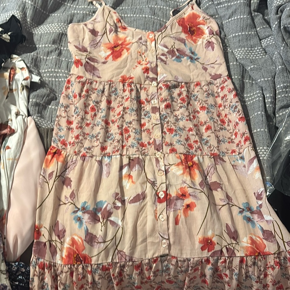 Pink floral dress